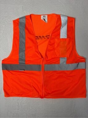 Safety Vest XL Reflective Orange Mesh High visibility streetwear